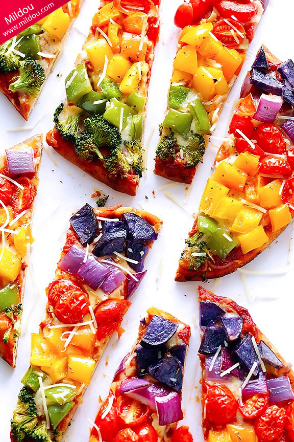 彩虹比萨,让你同样感受多彩的口味.